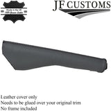 BLACK STITCH FITS VW CADDY 2004-2010 GREY LEATHER HANDBRAKE GAITOR CUSTOM NEW