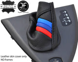 BLACK STITCH TRI STRIPE AUTOMATIC GEAR GAITER FOR BMW 6 SERIES E63 E64 04-06