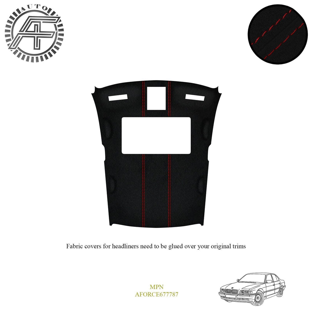 LUXE SUEDE CUSTOM HEADLINER COVER FITS BMW E38 4-DOOR SEDAN + SUNROOF 1995-2001