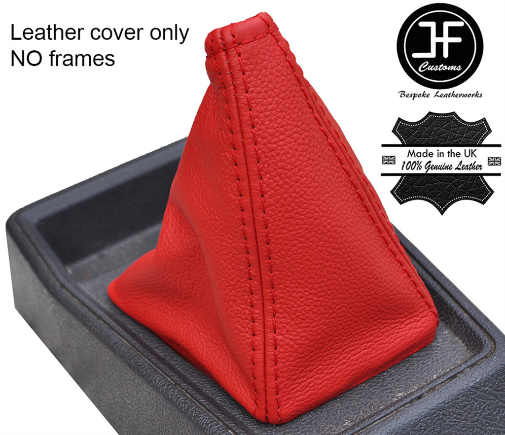 RED TOP GRAIN REAL LEATHER MANUAL GEAR GAITER FOR PEUGEOT 205 MK2 PHASE 2