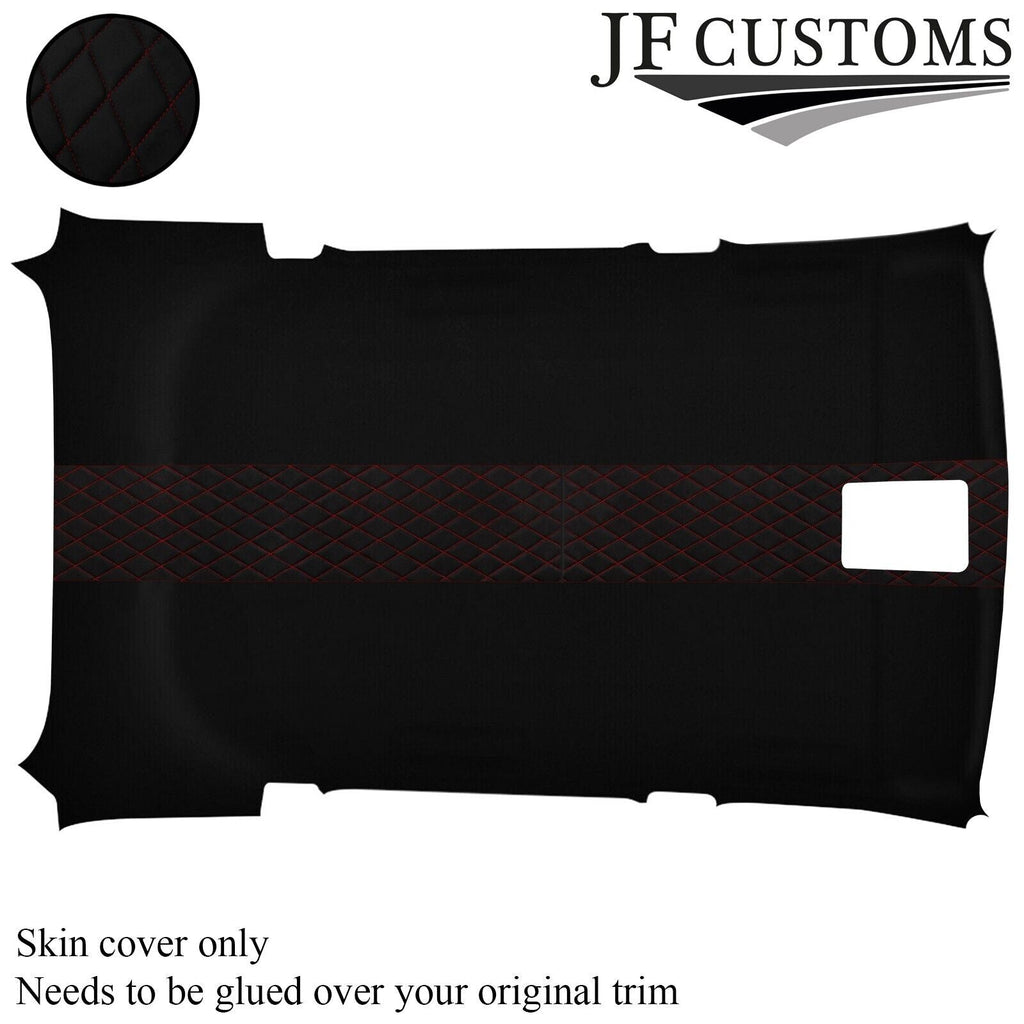DSG2 D RED DIAMOND STITCH LUXE SUEDE HEADLINER COVER FOR FOR BMW X3 E83 03-10