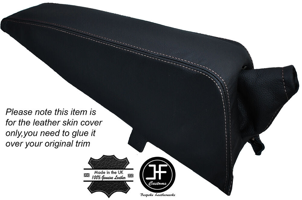 WHITE STITCH CONSOLE PAD & HANDBRAKE SKIN COVERS FITS TRIUMPH SPITFIRE MK3