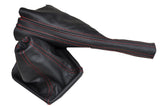 RED STITCH FITS VW GOLF MK3 GEAR+HANDBRAKE GAITER 1991-1998 CUSTOM NEW