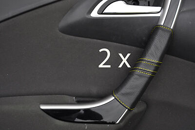 yellow stitching FITS VAUXHALL OPEL ASTRA J MK6 09+ 2X FRONT DOOR HANDLE COVERS