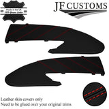 RED STITCH LEATHER 2X FRONT DOOR CARD TRIM COVER FOR HONDA ACURA TL 04-08 JF2
