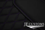 PURPLE DIAMOND STITCH VINYL 4X TAILORED FLOOR CARPETS FOR BMW MINI F56 13-21 JF1
