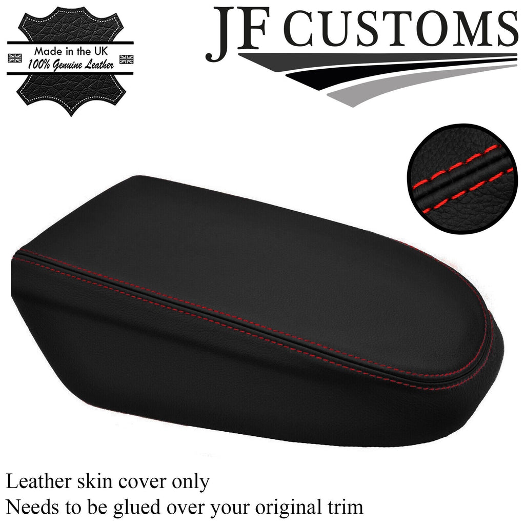 FITS FORD KUGA 2008-2012 RED STITCH ITALIAN LEATHER ARMREST COVER CUSTOM NEW