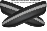 BLACK & GREY 2X PANTHERS DOOR ARMREST LEATHER COVER FITS BMW MINI COOPER 04-06