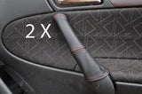 red stitch FITS MERCEDES C CLASS W203 01-07 2X DOOR HANDLE LEATHER COVERS