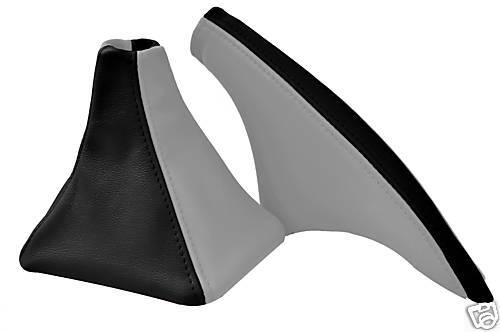 FITS TOYOTA MR2 MK2 GEAR HANDBRAKE GAITER L GREY+BLACK SET CUSTOM NEW MADE IN UK
