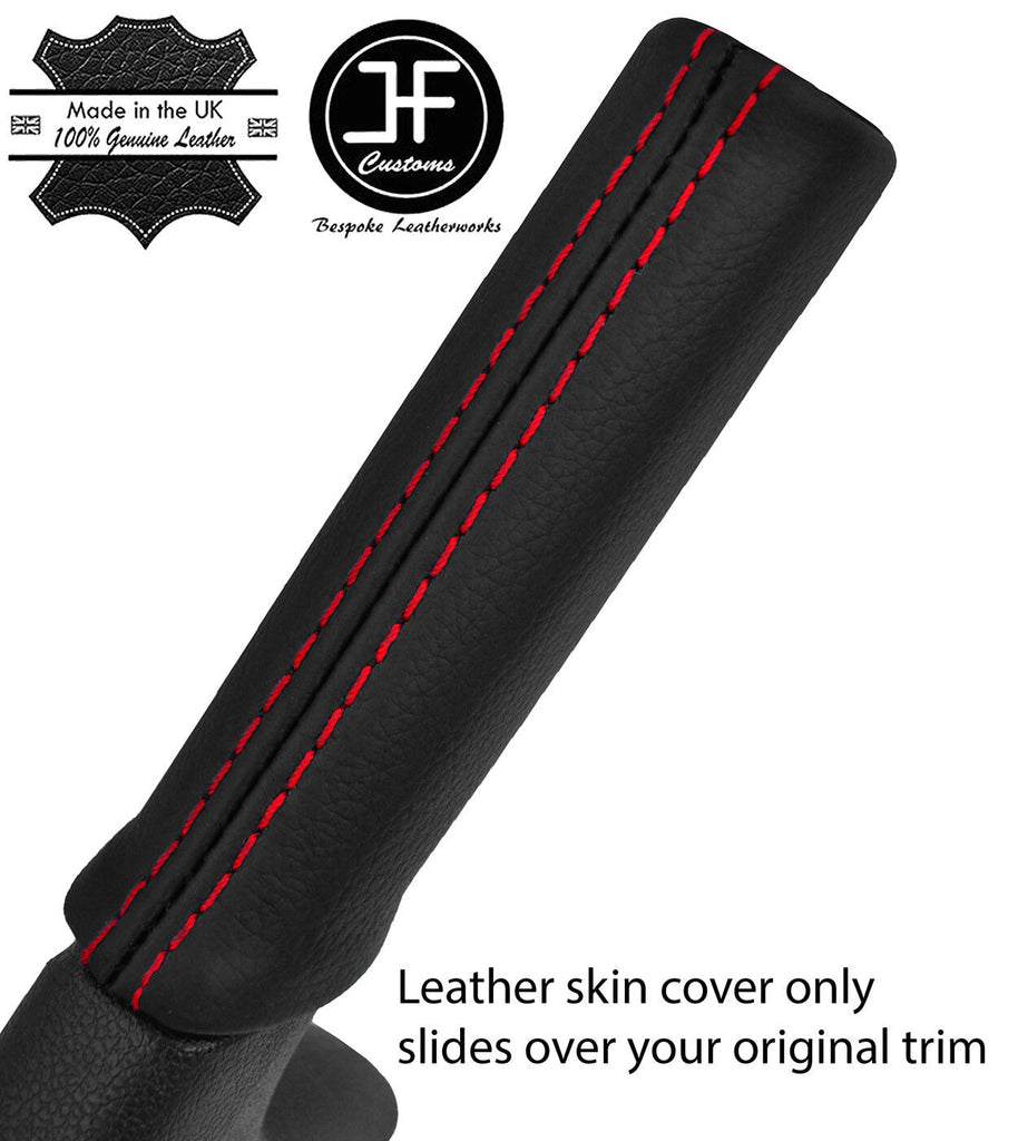 RED STITCH HANDBRAKE HANDLE LEATHER COVER FOR VW UP SEAT MII SKODA CITIGO