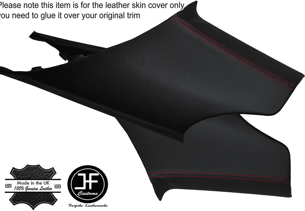 RED  STITCHING 2X REAR C PILLAR LEATHER COVERS FITS AUDI A5 COUPE 2007-2014