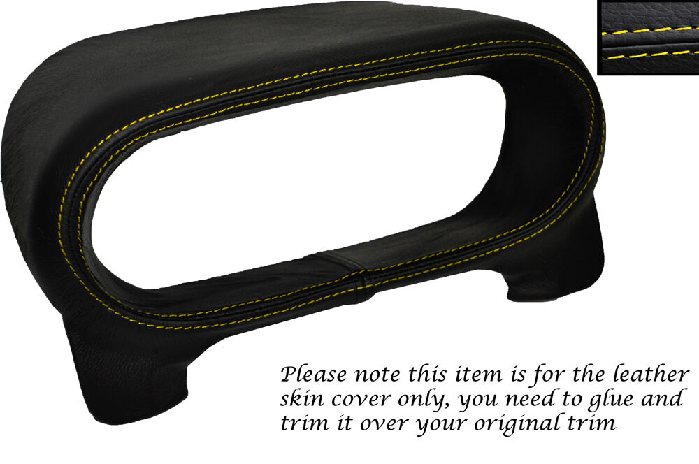 YELLOW STITCH GAUGE HOOD SPEEDO LEATHER COVER FITS FORD FUSION 2 2002-2005