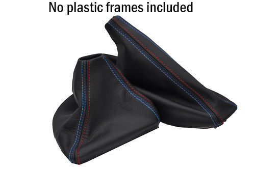 TRI STITCH LEATHER MANUAL GEAR HANDBRAKE GAITER FOR BMW 5 SERIES E60 E61 03-2007