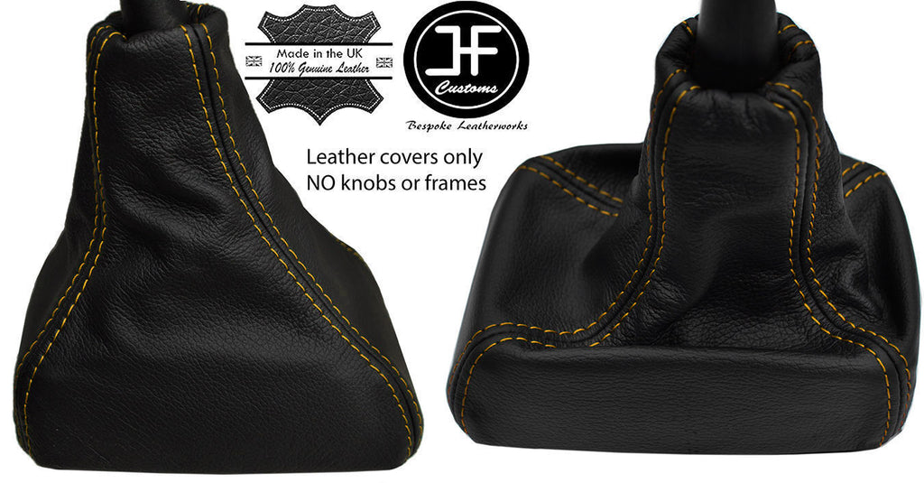 YELLOW STITCH LEATHER GEAR GAITER FITS VAUXHALL OPEL CAVALIER VECTRA A CALIBRA