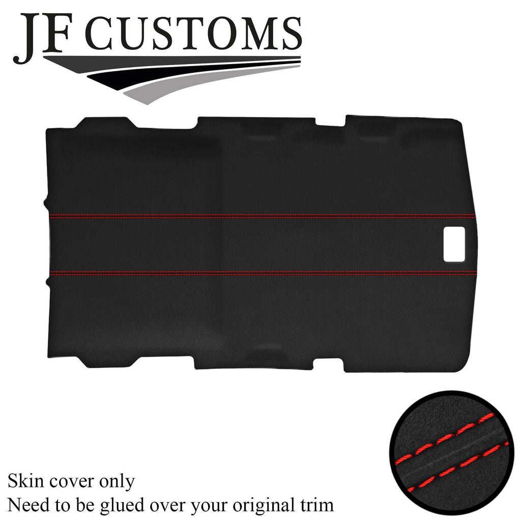 RED STITCH D GREY LUXE-SUEDE HEADLINER COVER FITS HUMMER H2 02-09 STYLE 2