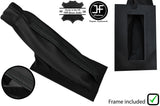 BLACK STITCH LEATHER HANDBRAKE GAITER+PLASTIC FRAME FITS TRIUMPH TR7 TR8 76-82