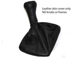 BLACK LEATHER TRIANGLE STITCH SKIN GEAR GAITER BOOT FITS PORSCHE 924 944 968