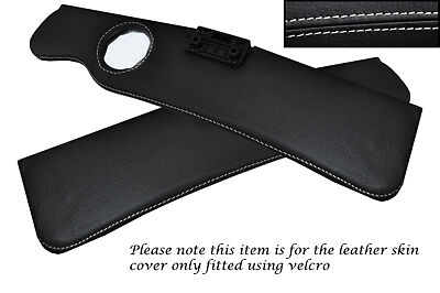 WHITE STITCH FITS ALFA ROMEO GTV SPIDER 916 95-99 2X SUN VISORS LEATHER COVER