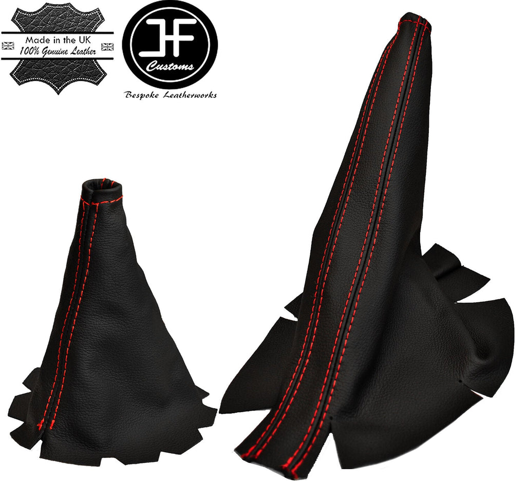 RED STITCH LEATHER AUTO AUTOMATIC GEAR & HANDBRAKE GAITER FITS GMC ENVOY 02-09