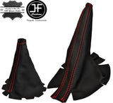 RED STITCH LEATHER AUTO AUTOMATIC GEAR & HANDBRAKE GAITER FITS GMC ENVOY 02-09