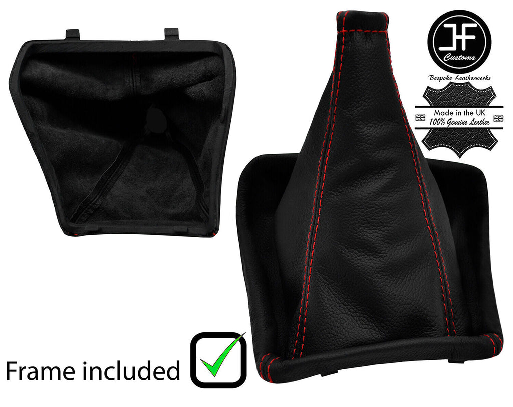RED STITCH LEATHER MANUAL GEAR + PLASTIC FRAME FITS HUMMER H3 2005-2011