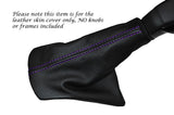 PURPLE STITCHING LEATHER MANUAL GEAR GAITER FITS PEUGEOT 208 2012-2015