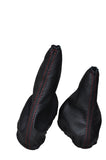 RED STITCHING LEATHER GEAR GAITER + HI LOW GAITER FITS MERCEDES G CLASS