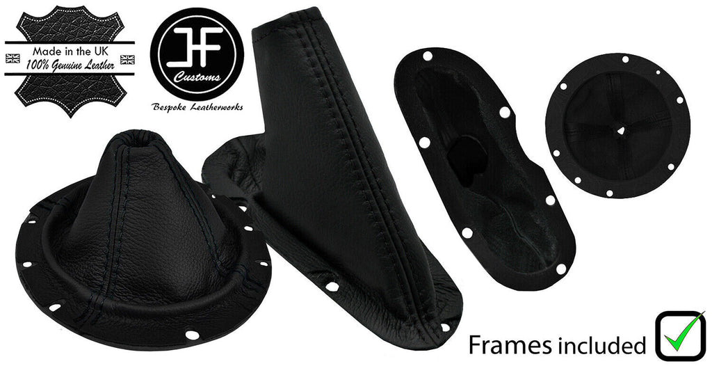 BLACK STITCH LEATHER GEAR HANDBRAKE GAITER+PLASTIC FRAME FOR DODGE VIPER 03-06