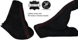 RED STITCH SUEDE MANUAL GEAR & HANDBRAKE GAITER FITS FORD MUSTANG 2015-2017