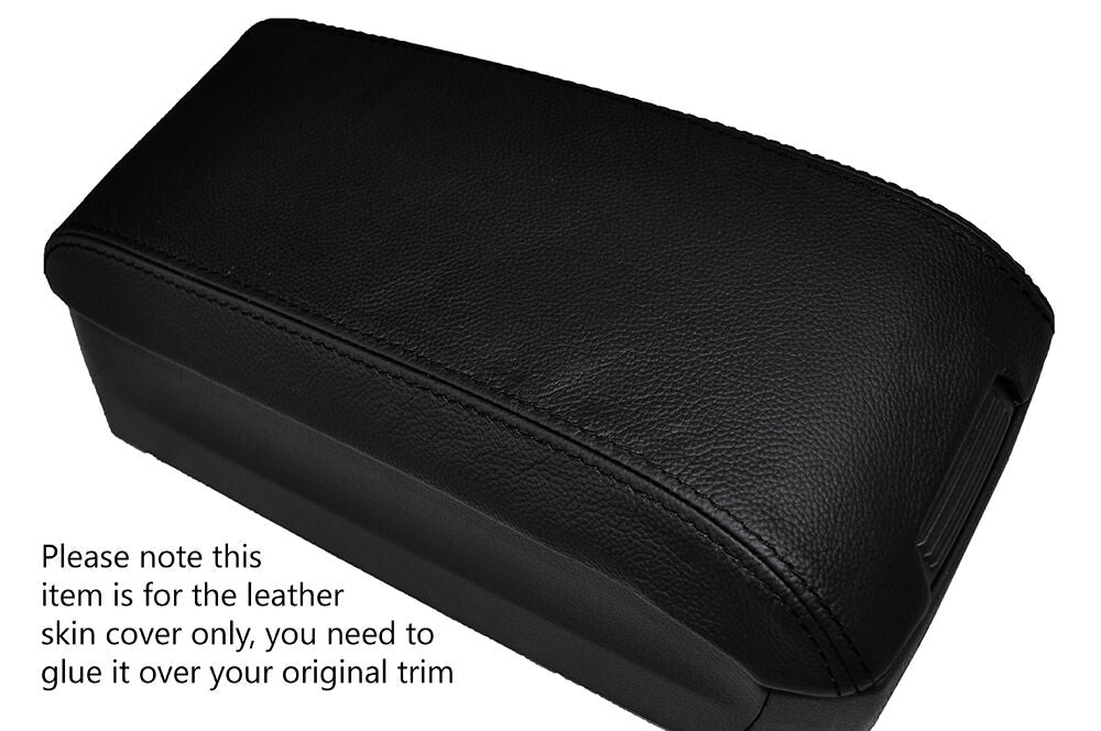BLACK STITCHING LEATHER ARMREST SKIN COVER FITS JEEP PATRIOT 2010-2015