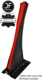 BLACK & RED STRIPE HANDBRAKE GAITER LEATHER COVER FITS FIAT SEICENTO 98-04
