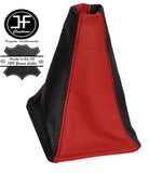 BLACK & RED LEATHER GEAR STICK GAITER FITS X-TRAIL X TRAIL 2004-2007 CUSTOM NEW