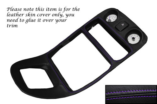 PURPLE STITCH CENTRE DASH SURROUND LEATHER SKIN COVER FITS MG MGF MK1 1995-2000