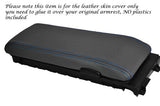 BLUE STITCH FITS PORSCHE 924 944 968  83-85 GREY LEATHER  ARMREST COVER ONLY