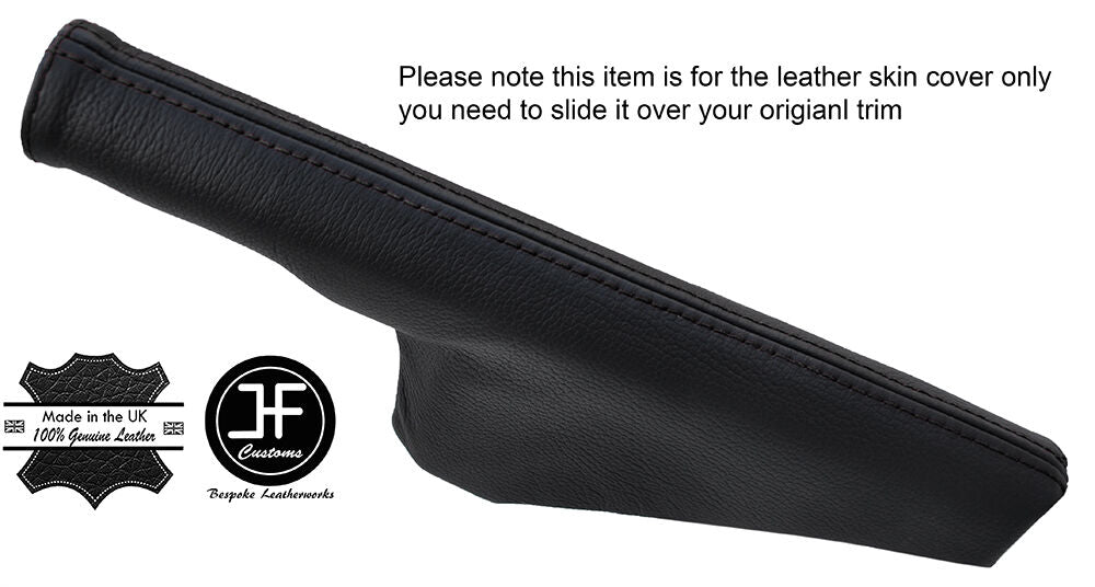 BLACK STITCHING LEATHER HANDBRAKE GAITER FITS AUDI TT 1998-2006 CUSTOM NEW