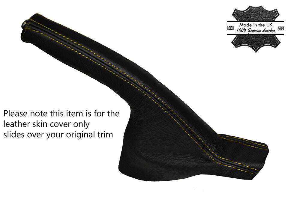 YELLOW STITCH LEATHER HANDBRAKE GAITER FITS PORSCHE 986 BOXSTER & CARRERA 996