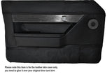 BLACK STITCHING 2X FRONT FULL DOOR CARDS LEATHER SKIN COVERS FITS ROVER SD1