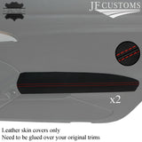 RED STITCH 2X FRONT DOOR CARD ARMREST COVER FOR PORSCHE BOXSTER 981 12-16