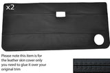 BLACK STITCH 2X FULL DOOR CARD LEATHER SKIN COVER FITS AUSTIN METRO CUSTOM NEW