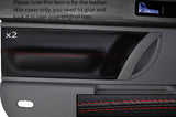 RED STITCH 2X FRONT DOOR CARD TRIM SKIN COVERS FITS VW BEETLE 1998-2011