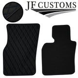D BLUE DIAMOND STITCH VINYL 4X TAILORED FLOOR CARPETS FOR BMW MINI F56 13-21 JF1
