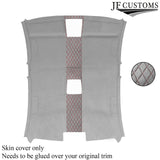 DSG2 RED DIAMOND STITCH L GREY LUXE SUEDE HEADLINER COVER FOR BMW E90 SALOON