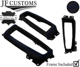 BLUE STITCH LEATHER AUTO GEAR SURROUND + FRAME FOR BMW 5 SERIES F10 F11 10-16