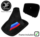 BLACK STITCH TRI STRIPE MANUAL SUEDE GEAR GAITER +PLASTIC FRAME FOR BMW Z3 95-03