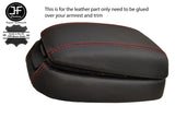 RED  STITCH ARMREST LID & LOWER REAL LEATHER COVERS FITS HYUNDAI SONATA 02-05