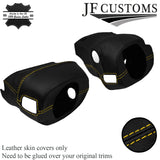 YELLOW STITCH LEATHER STEERING SHROUD COVER FOR HONDA CIVIC MK6 EK4 EK9 96-00