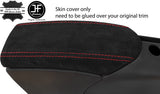 RED STITCH REAL SUEDE ARMREST LID COVER FOR PORSCHE 986 BOXSTER CARRERA 996