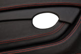 RED STITCH 2X FULL DOOR CARD TRIM LEATHER COVERS FOR MGTF MK2 00-06 STYLE 2