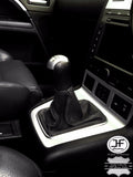 BLACK STITCHING MANUAL BLACK LEATHER GEAR GAITER FITS FORD MONDEO MK3 2003-2006